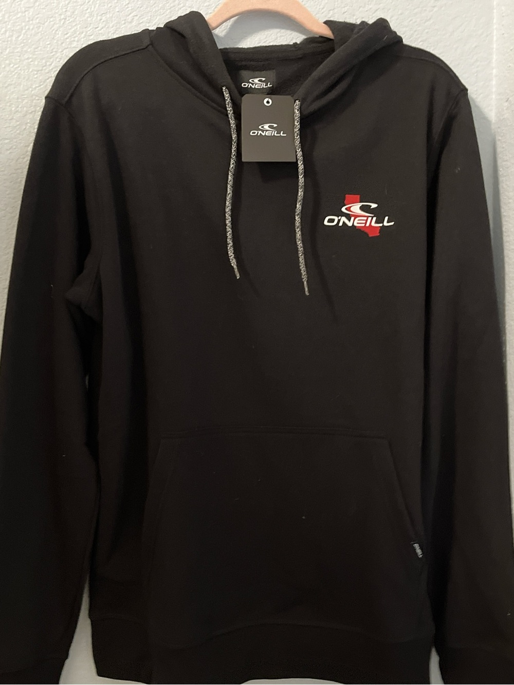 New with Tags O'Neill Black Hoodie with Red & White Chest Logo